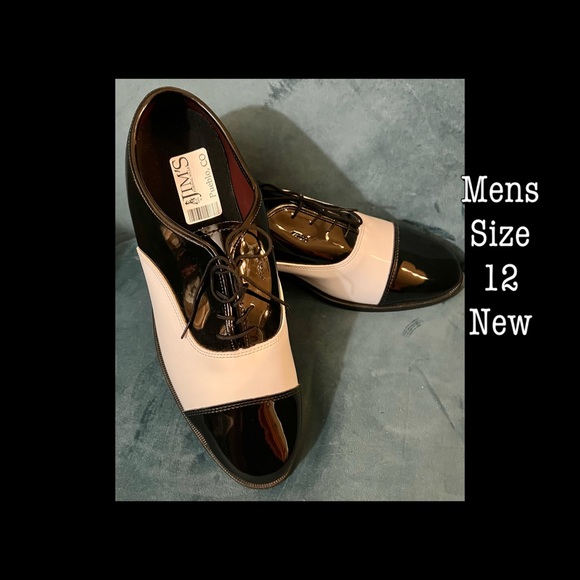 Other - 🎃NWOT Jim’s Black & White PL Mens size 12 gangster shoes